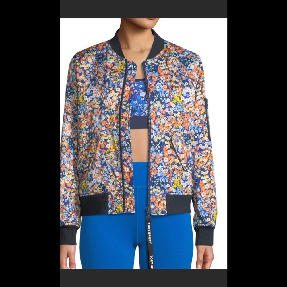 Tory sport floral bomber jacket. NWOT